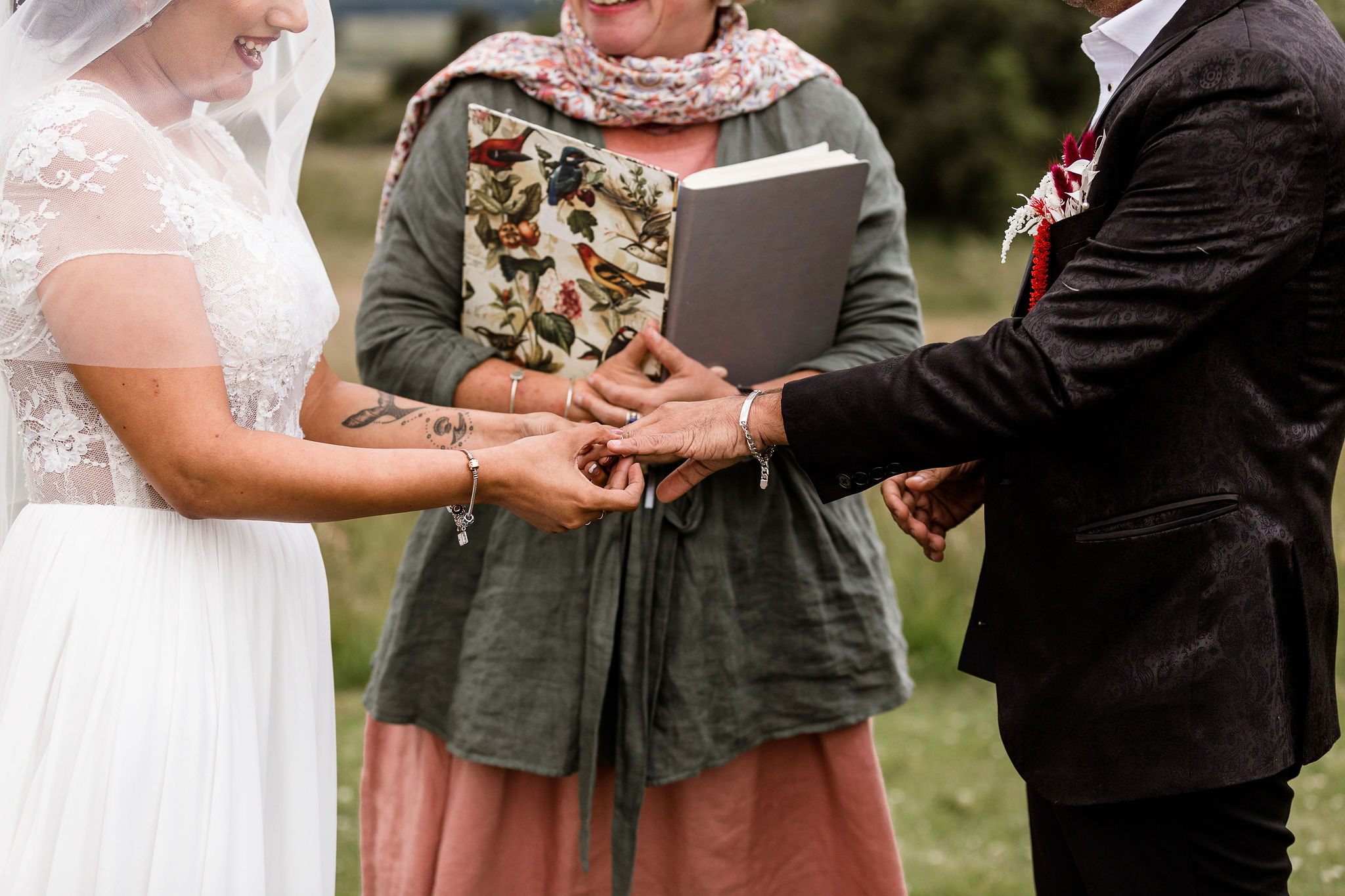 Giving of rings - Boutique Wedding at Paradise Trust