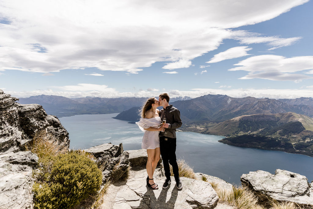 A moment together at The Ledge, Cecil Peak