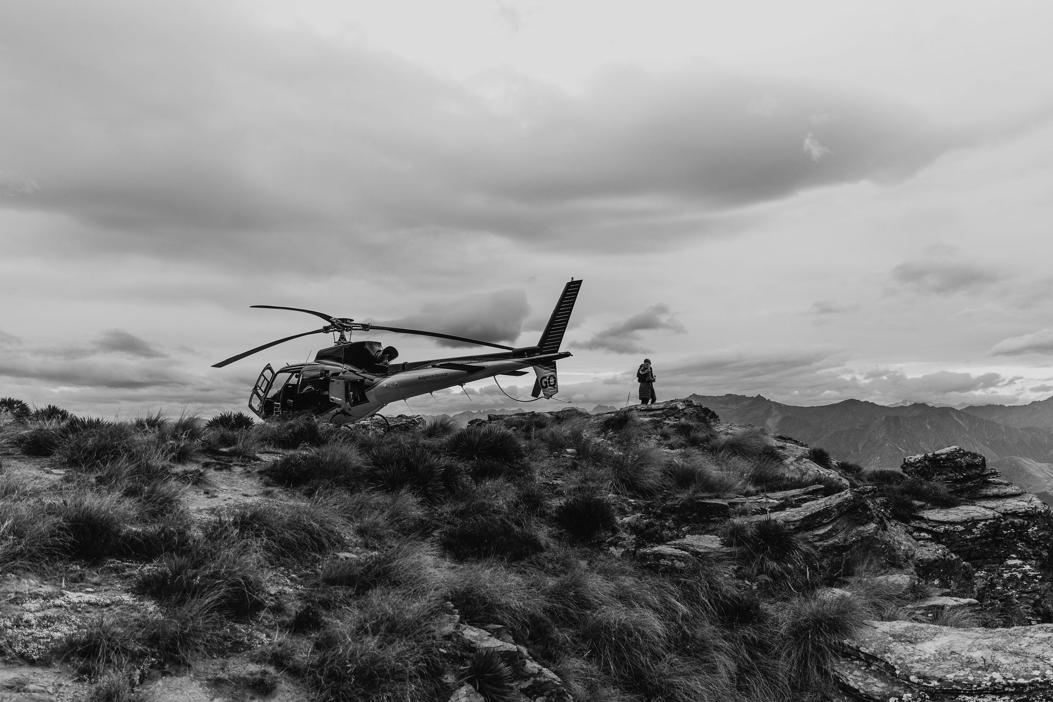 Heli Works at the Ledge - Cecil Peak - Susan Miller Photography