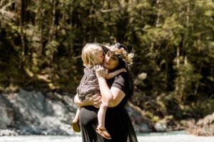 Sharlene and her daughter - Routeburn Track